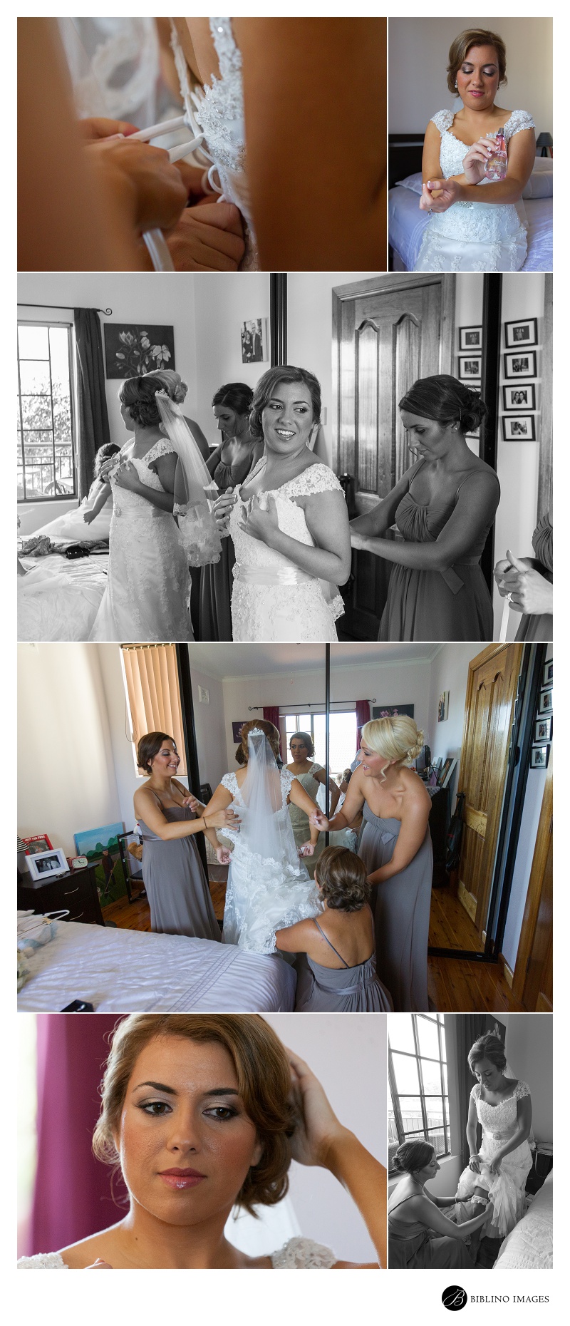 Bride-and-bridemaids-getting-ready-at-the-house